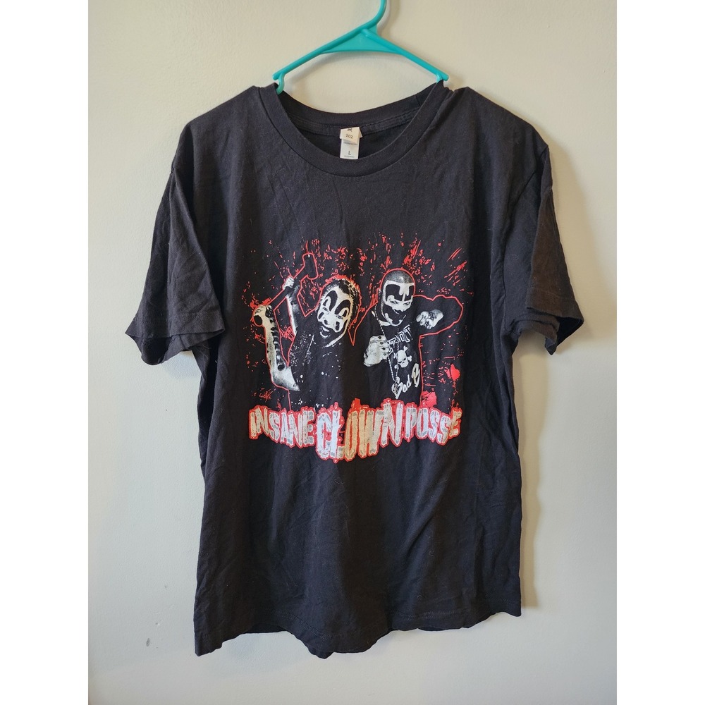Insane Clown Posse ICP Graphic T-Shirt Mens Large Black Tultex Ring Spun Cotton